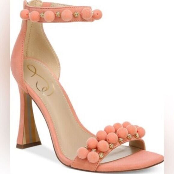 EUC Sam Edelman Women’s Luella Ankle Strap 4” Heel Sandal - Pink - Size 6 - Picture 1 of 11